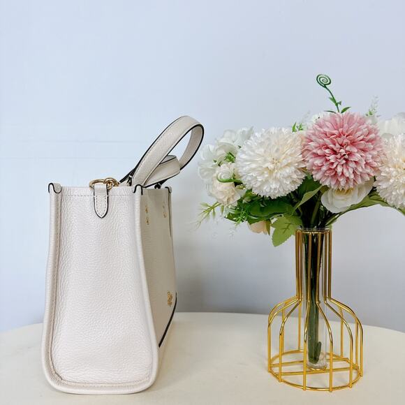 Coach CO971 Dempsey Tote 22 IN Chalk - Picture 3 of 6